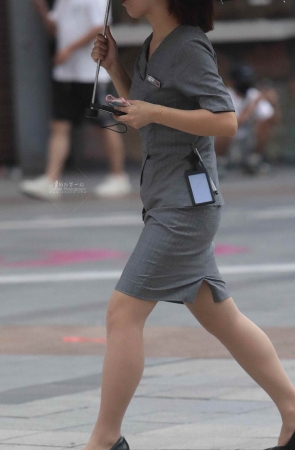 诱惑肉丝高跟街拍OL-17P