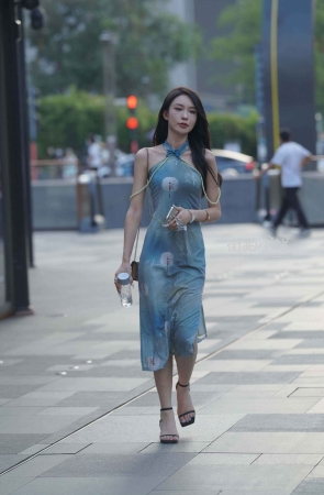 街拍长裙女神御姐