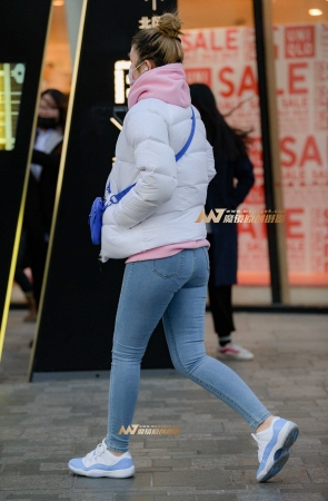 紧身肥臀仔裤女