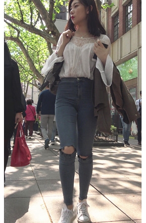 极品牛仔紧身裤美女《二》