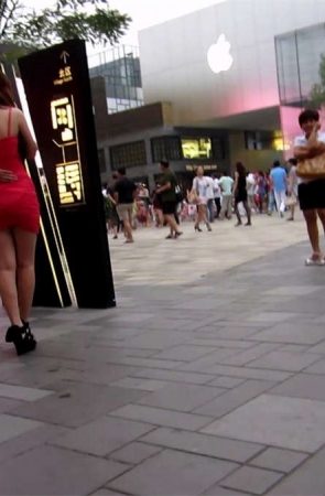 街拍2个包臀裙名媛OL