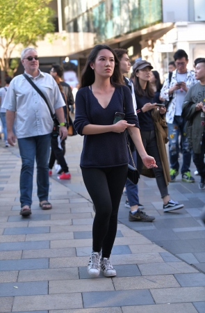 极品黑色紧身裤性感美女