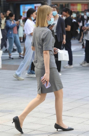 诱惑肉丝街拍高跟OL-14P