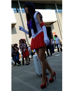 4k超清，大红色高跟鞋长腿短裙性感showgirl美女