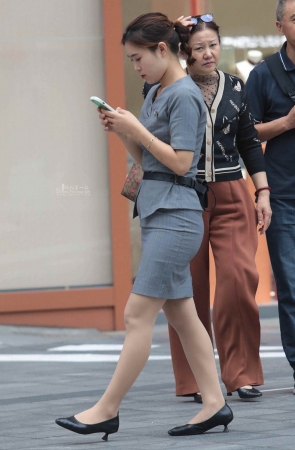 肉丝高跟街拍OL