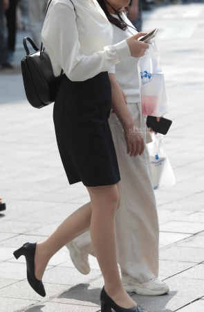 街拍肉丝职业装