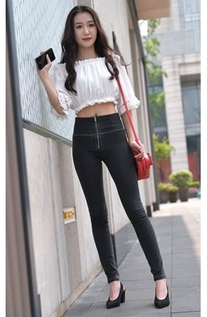 黑色高腰裤小姐姐(103P)