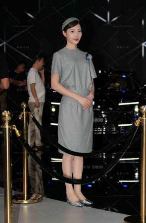 端庄的灰色裙礼仪