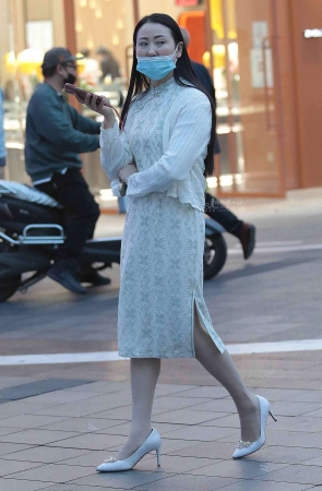 旗袍肉丝街拍高跟-14P