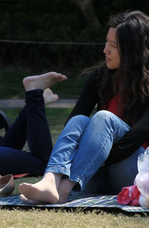 No218 极具风韵的长发少妇，一双细长丝足极具杀伤力