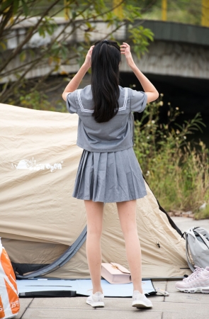 青春少女啦啦队超短裤大长腿