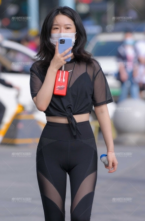 性感黑色瑜伽裤