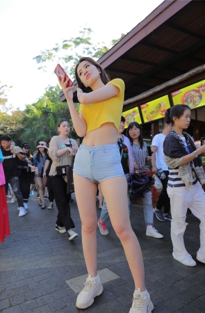 三亚旅拍 糖糖牛仔热裤