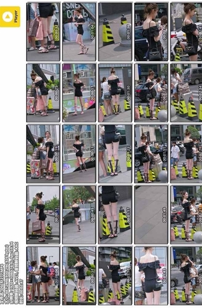 SH-SP-33步行街-热裤美腿女生