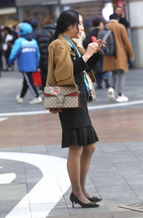 街拍丝袜高跟shufu