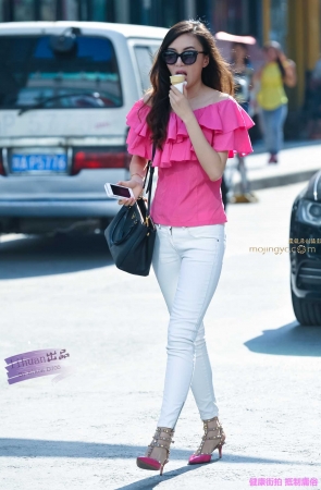 李欢原创——–白裤，美女（15P）