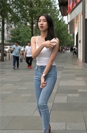 牛仔紧身牛仔裤美女3A119[1.17G]