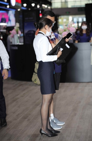 汽车销shou主管黑 丝高 跟