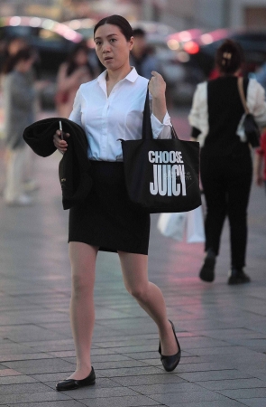 街拍肉丝职业装