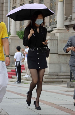 修长的街拍黑丝