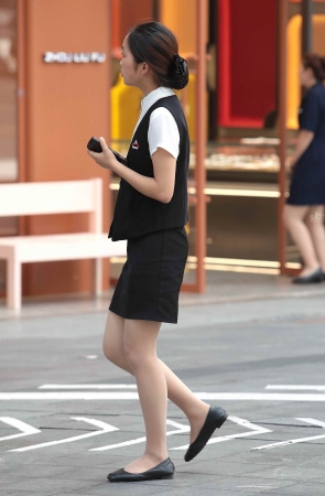街拍肉丝职业装