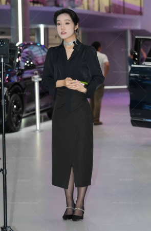 车展篇-长裙黑丝高跟主播70P 10P