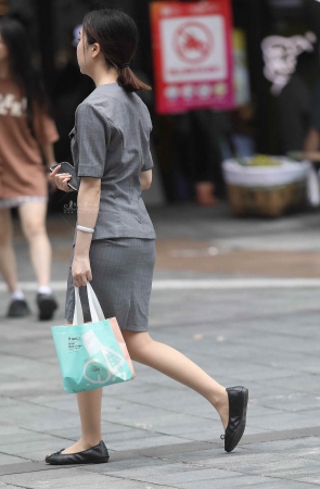 街拍肉丝职业装
