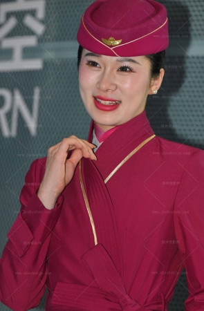 SH25-174-108√南航空姐-红色长袍～