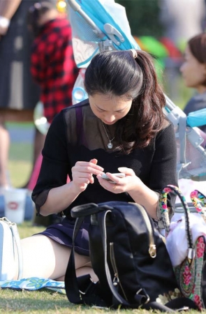 No1546 青春美少妇牛仔短裙配长丝，活力健美性感 第1套