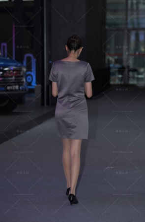 灰色裙礼仪小姐姐