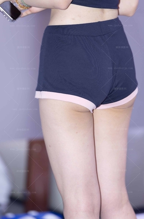 LB171-126P 杭州台球展-172模特文鸳的露臀小短裤