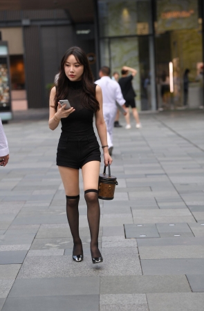 热裤美腿小腿袜~