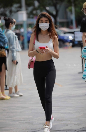 健身弹力裤美女好身材