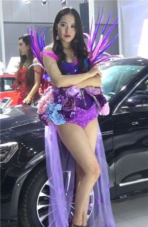 性感美腿高跟鞋车展靓模