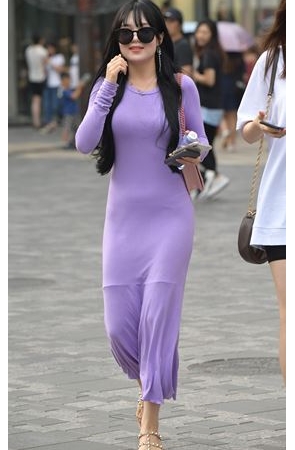 酷酷的裹身长裙小姐姐(89P)